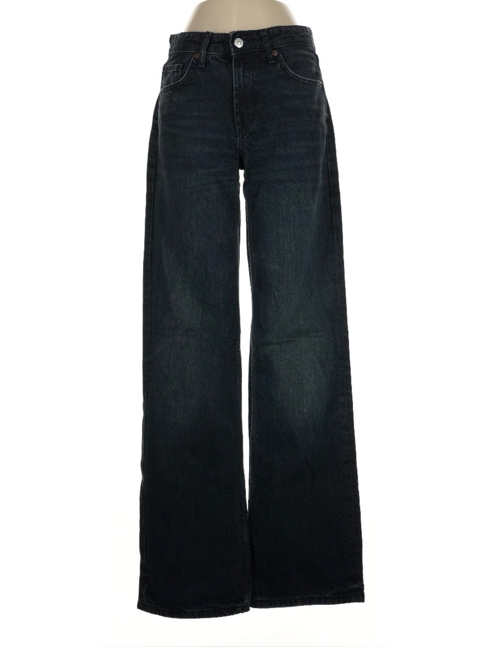 ZARA Women’s Wide legged Black Denim Jeans sz 8